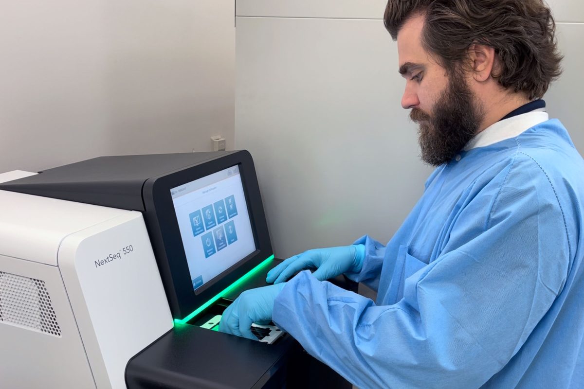 Loading Genetic Sequencer for Research at a Laboratory