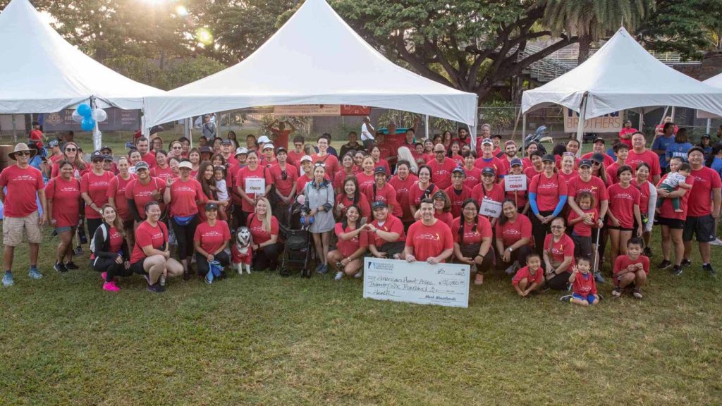I.C.A.R.E. Values at DLS, Team Picture at Annual Heart Walk
