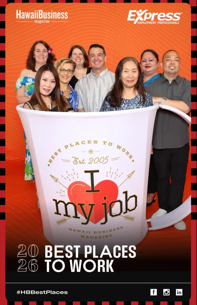 DLS employees posing at the 2026 Best Places to Work photo booth